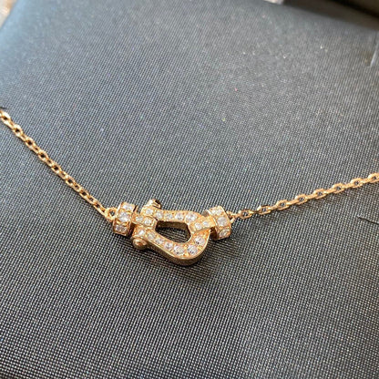 [Dawnora Jewelry]FORCE 10 DIAMOND PINK GOLD NECKLACE MINI MODEL