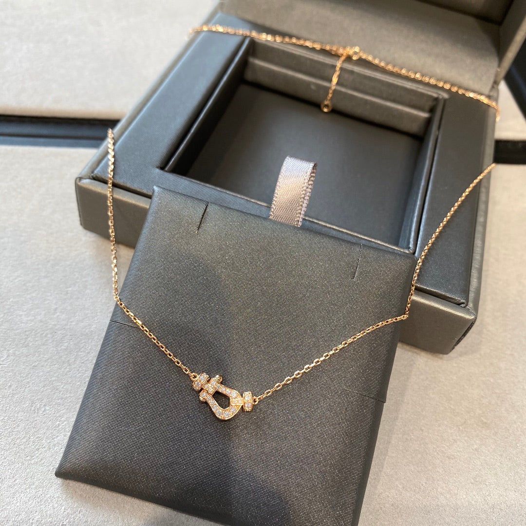 [Dawnora Jewelry]FORCE 10 DIAMOND PINK GOLD NECKLACE MINI MODEL