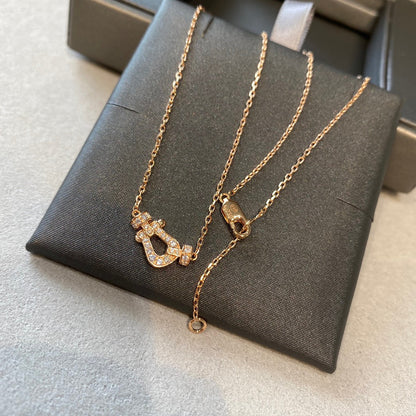 [Dawnora Jewelry]FORCE 10 DIAMOND PINK GOLD NECKLACE MINI MODEL