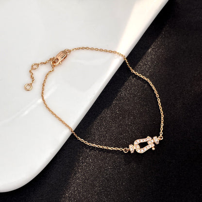 [Dawnora Jewelry]FORCE 10 FULL DIAMOND BUCKLE CHAIN LINK MINI MODEL