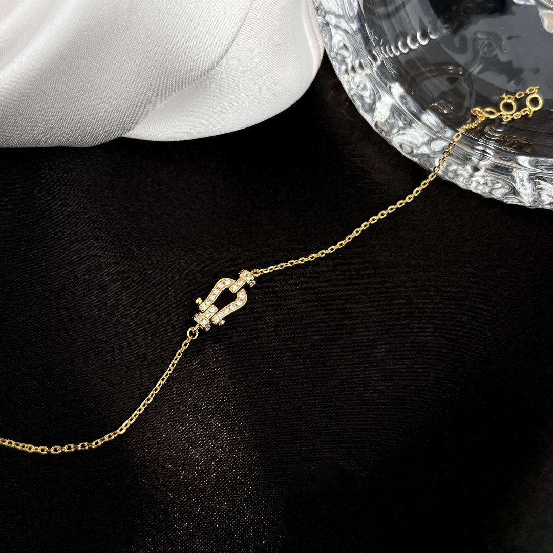 [Dawnora Jewelry]FORCE 10 FULL DIAMOND BUCKLE CHAIN LINK MINI MODEL
