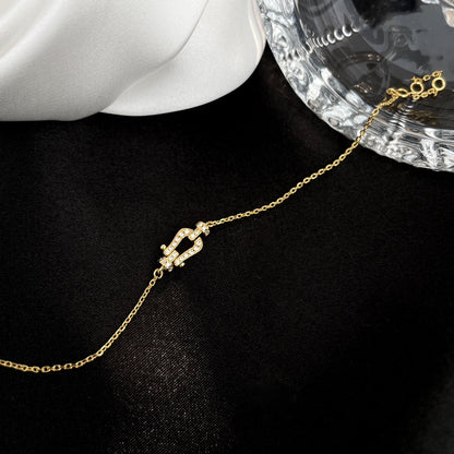 [Dawnora Jewelry]FORCE 10 FULL DIAMOND BUCKLE CHAIN LINK MINI MODEL