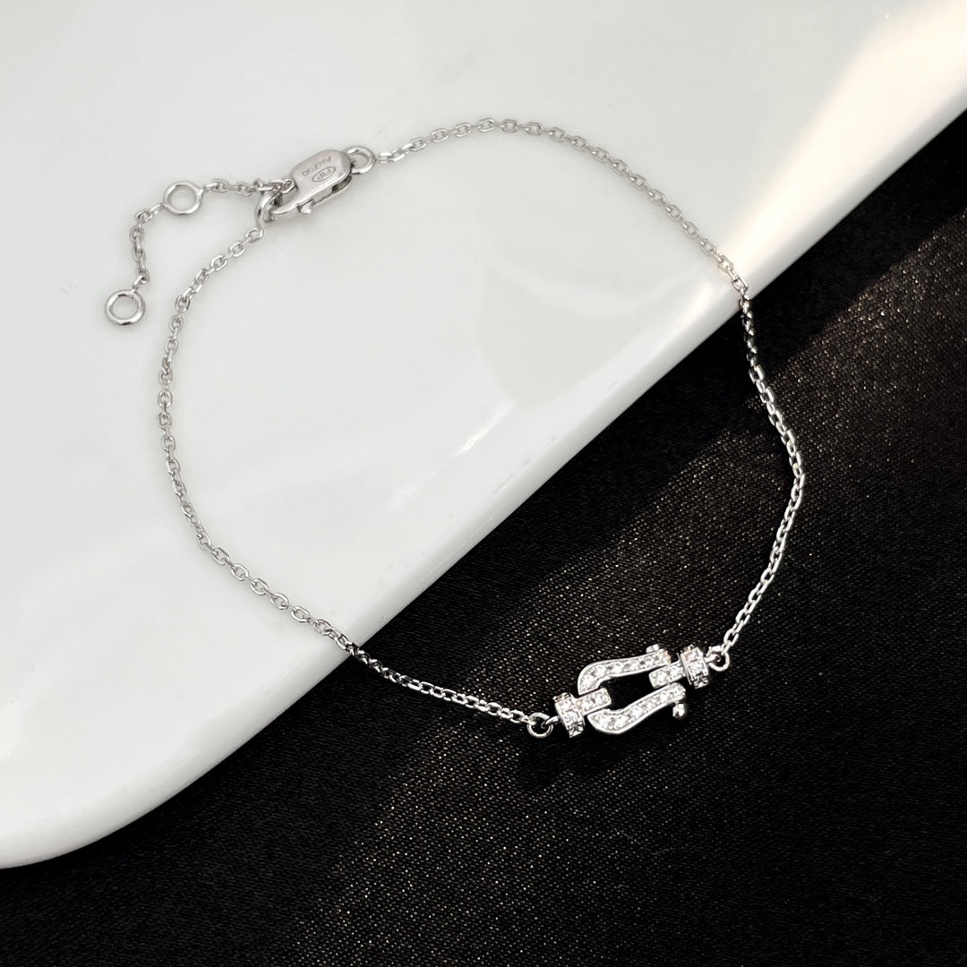 [Dawnora Jewelry]FORCE 10 FULL DIAMOND BUCKLE CHAIN LINK MINI MODEL