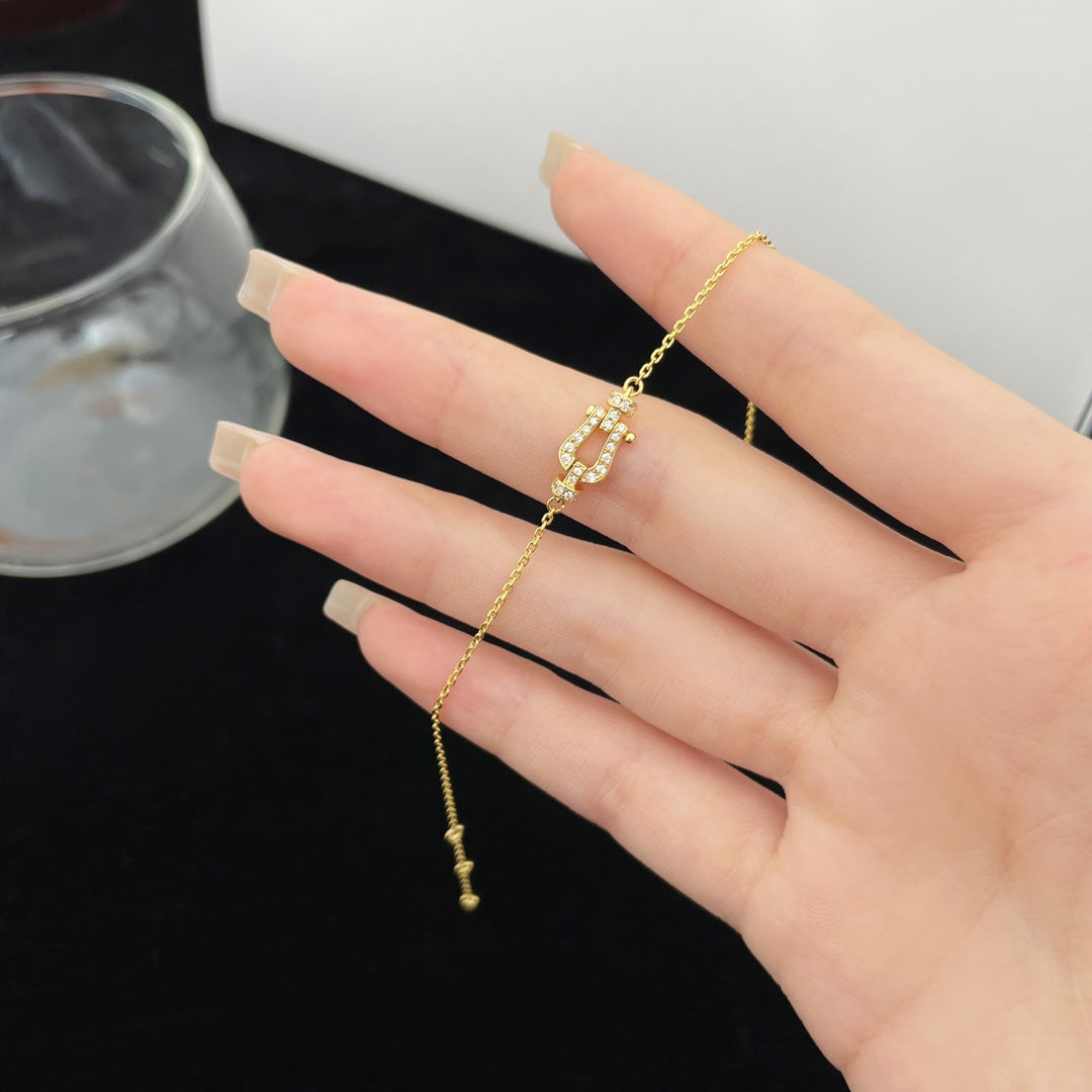 [Dawnora Jewelry]FORCE 10 FULL DIAMOND BUCKLE CHAIN LINK MINI MODEL