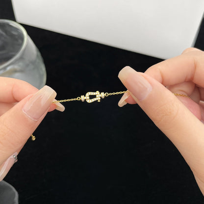 [Dawnora Jewelry]FORCE 10 FULL DIAMOND BUCKLE CHAIN LINK MINI MODEL