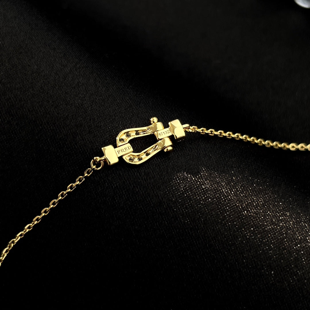 [Dawnora Jewelry]FORCE 10 FULL DIAMOND BUCKLE CHAIN LINK MINI MODEL