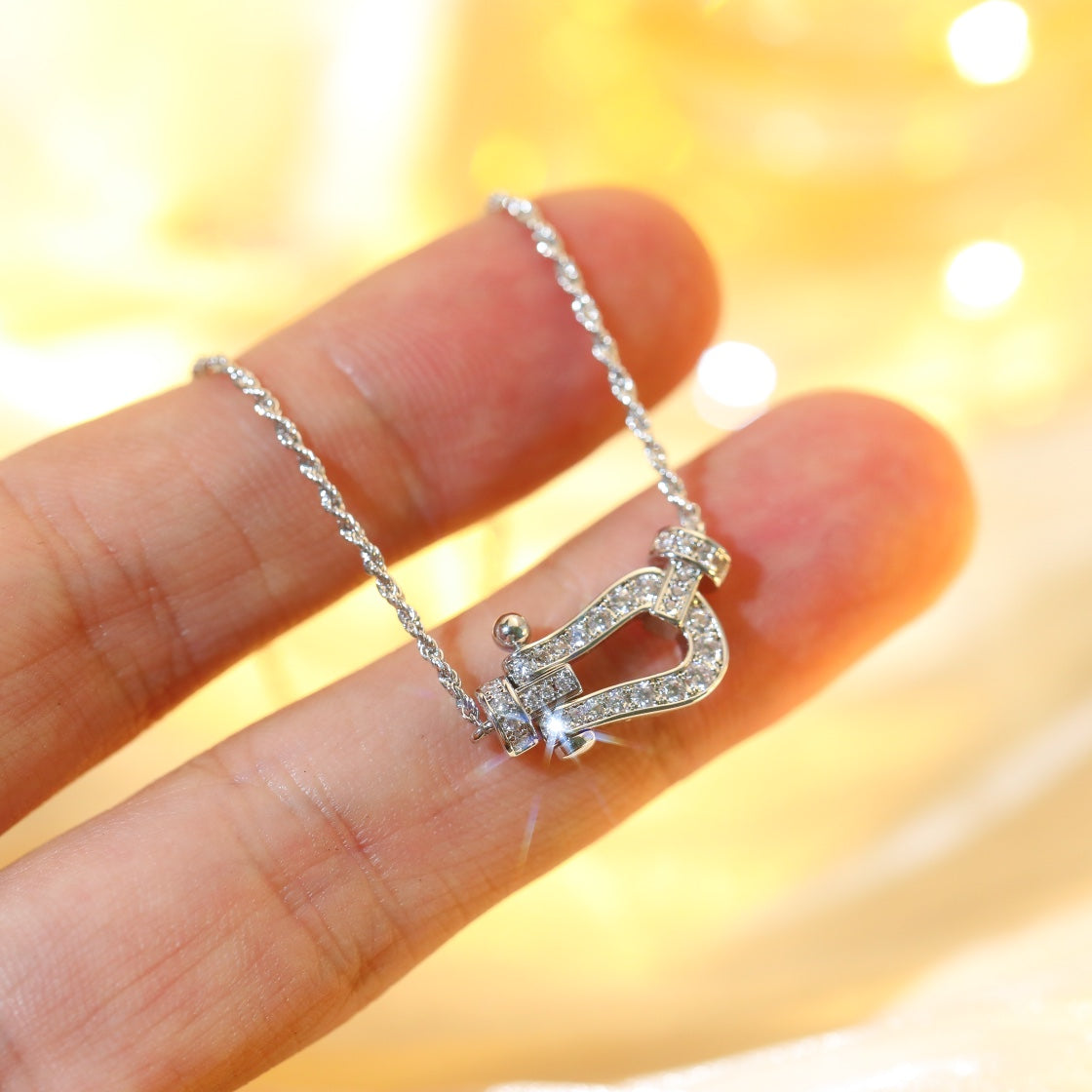 [Dawnora Jewelry]FORCE 10 DIAMOND SILVER NECKLACE MINI MODEL