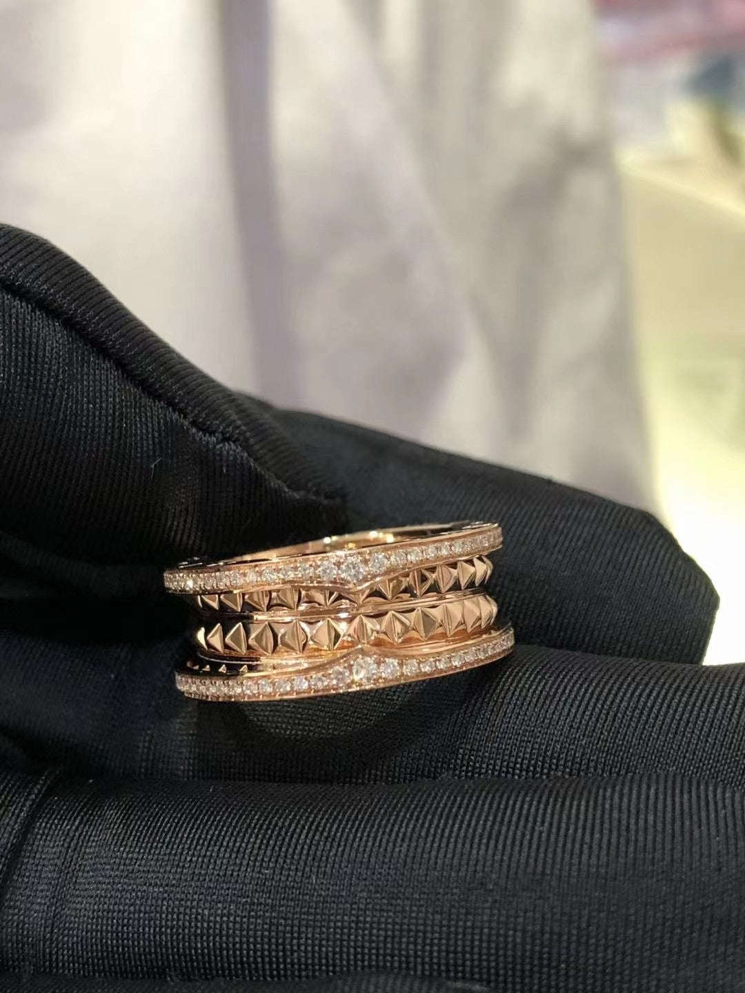 [Dawnora Jewelry]ZERO 1 ROCK DIAMOND PINK GOLD