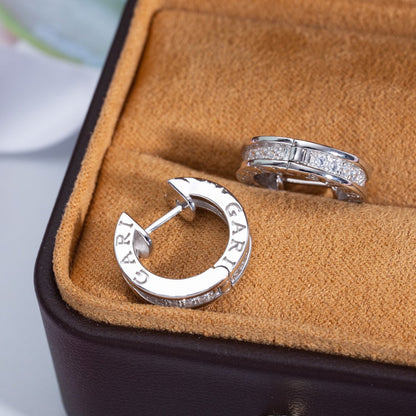 [Dawnora Jewelry]ZERO 1 MINI SILVER DIAMOND EARRINGS