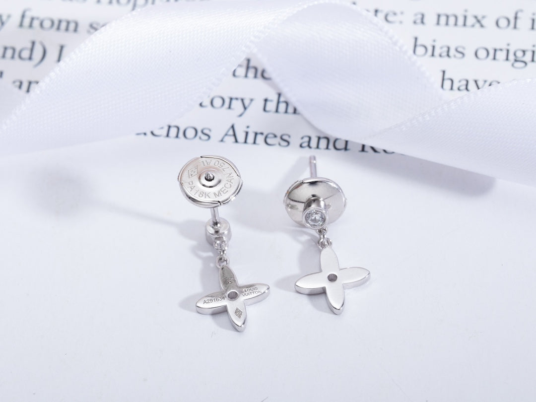 [Dawnora Jewelry]VIDYLLE SILVER DIAMOND MINI DROP EARRINGS
