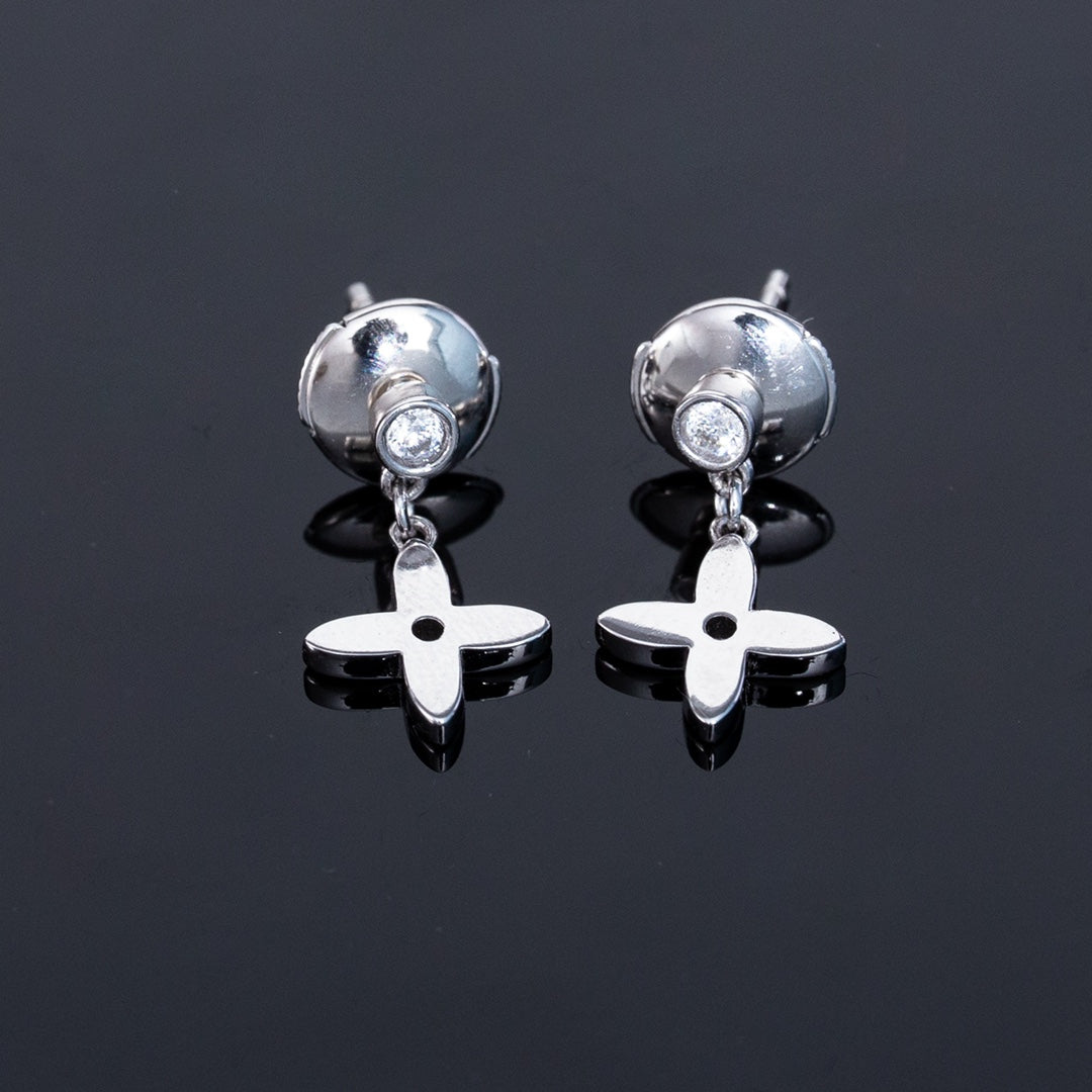 [Dawnora Jewelry]VIDYLLE SILVER DIAMOND MINI DROP EARRINGS