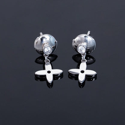 [Dawnora Jewelry]VIDYLLE SILVER DIAMOND MINI DROP EARRINGS