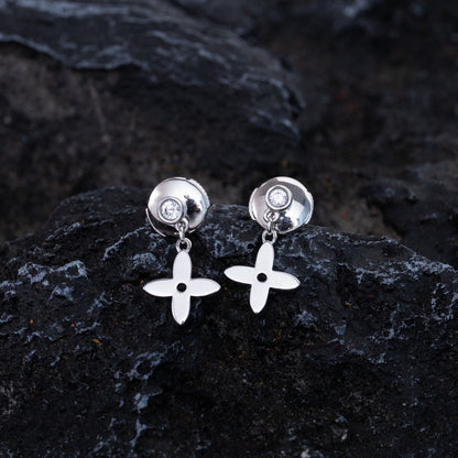 [Dawnora Jewelry]VIDYLLE SILVER DIAMOND MINI DROP EARRINGS