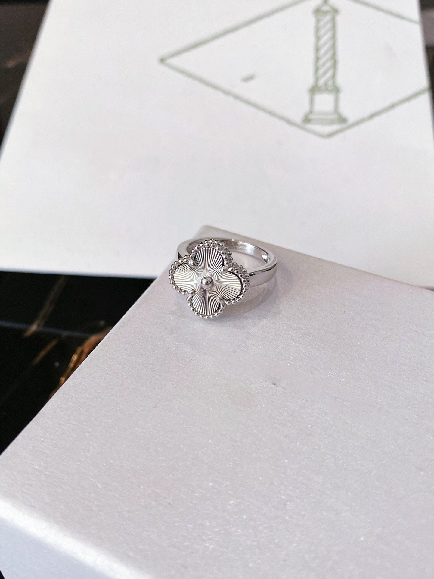 [Dawnora Jewelry]CLOVER SILVER RING