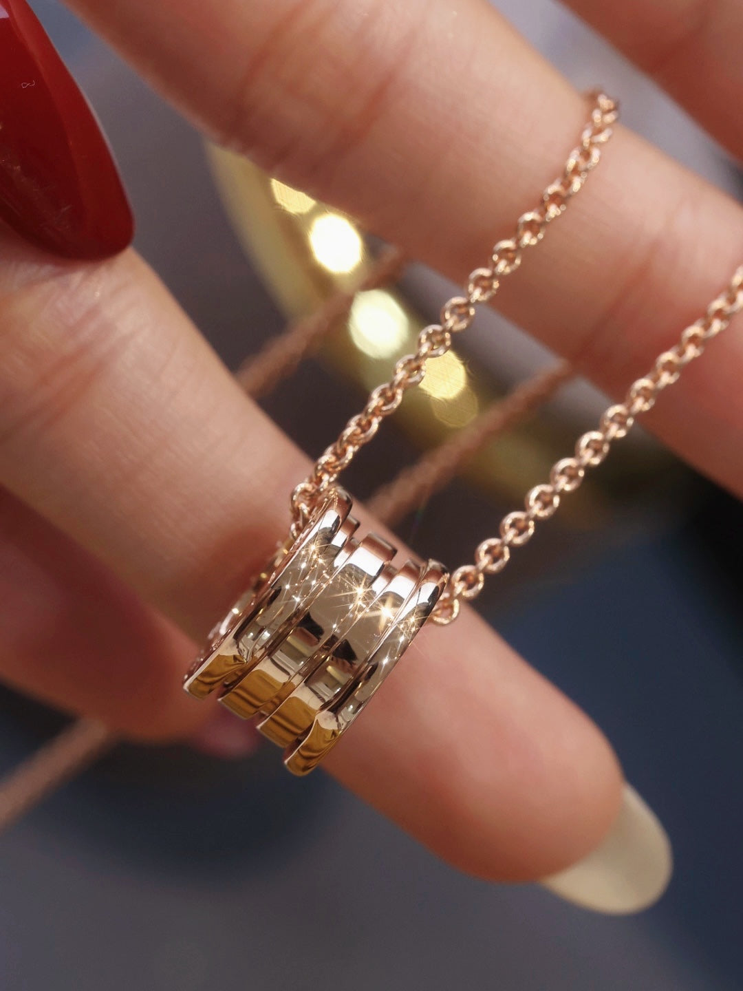 [Dawnora Jewelry]ZERO 1 PINK GOLD NECKLACE
