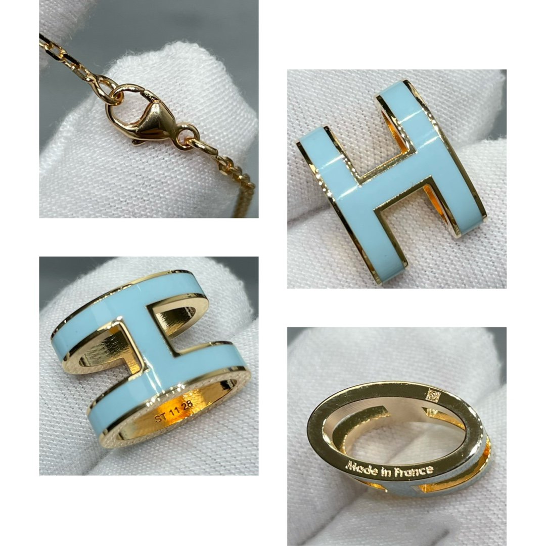 [Dawnora Jewelry]POP H SKY BLUE NECKLACE