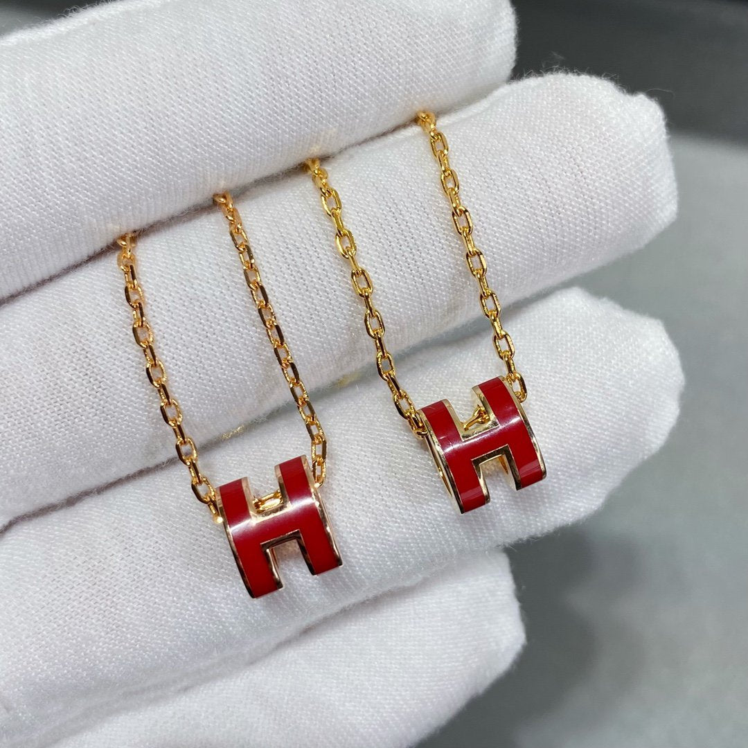 [Dawnora Jewelry]MINI POP H NECKLACE