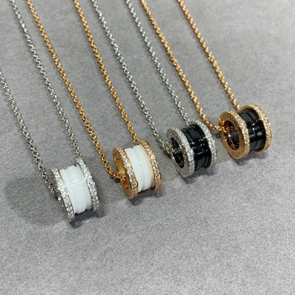 [Dawnora Jewelry]ZERO 1 DIAMOND CERAMIC NECKLACE