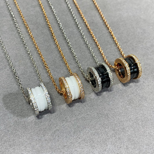 [Dawnora Jewelry]ZERO 1 DIAMOND CERAMIC NECKLACE
