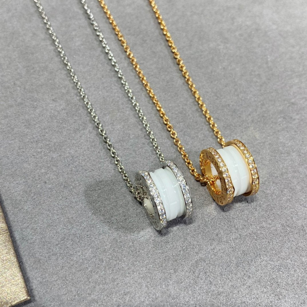 [Dawnora Jewelry]ZERO 1 DIAMOND CERAMIC NECKLACE