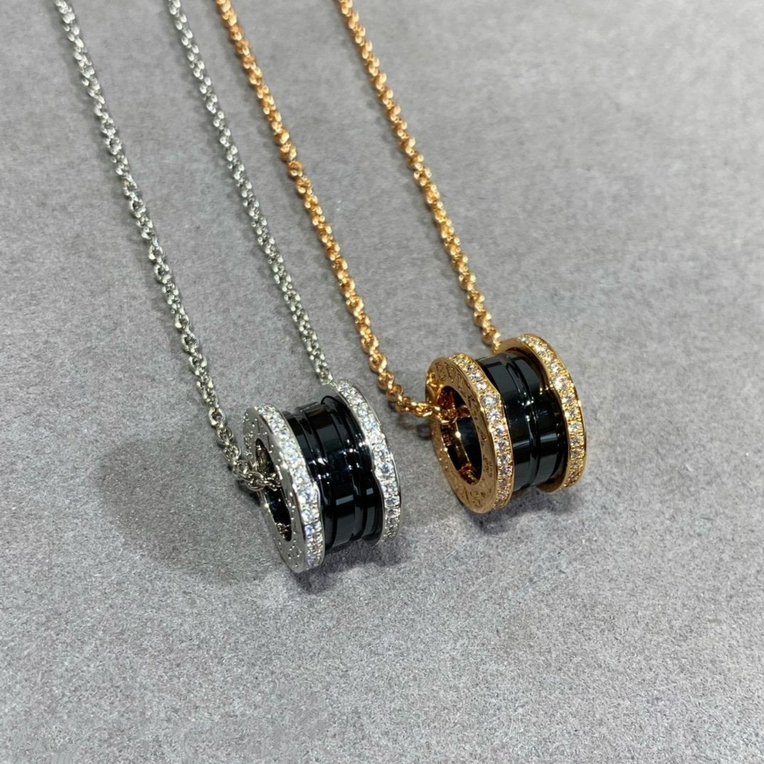 [Dawnora Jewelry]ZERO 1 DIAMOND CERAMIC NECKLACE