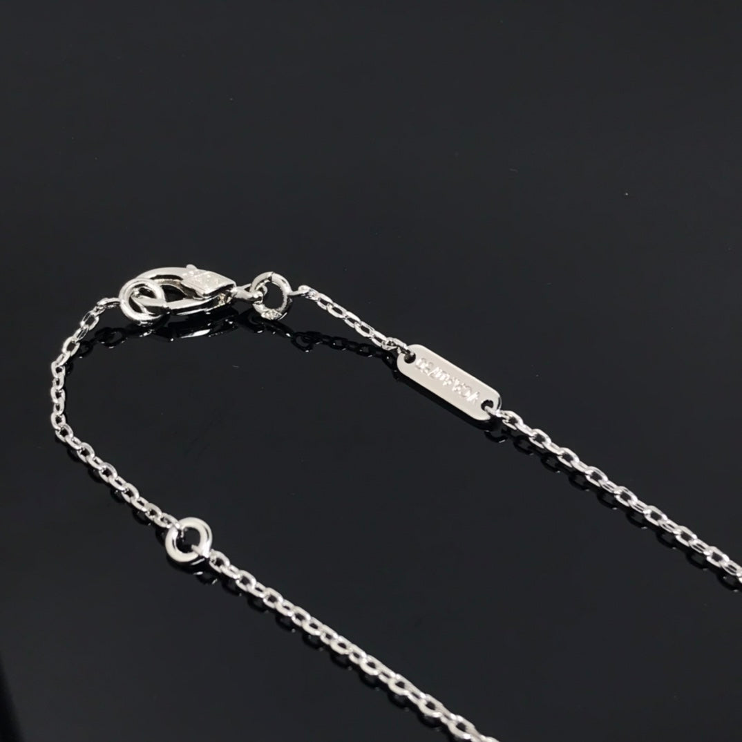 [Dawnora Jewelry]CLOVER PIETERSITE SILVER LONG NECKLACE