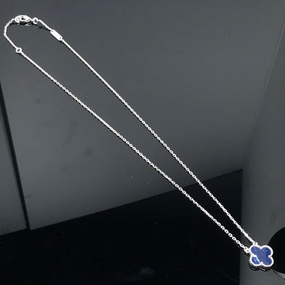 [Dawnora Jewelry]CLOVER PIETERSITE SILVER LONG NECKLACE