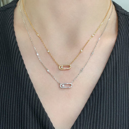 [Dawnora Jewelry]MOVE UNO DIAMOND NECKLACE