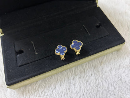 [Dawnora Jewelry]CLOVER PIETERSITE MEDIUM STUD EARRINGS