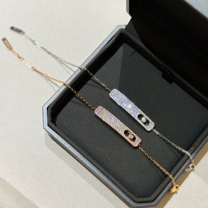 [Dawnora Jewelry]MOVE CLASSIQUE DIAMOND PAVED BRACELET(Adjustable)
