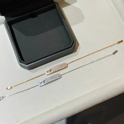 [Dawnora Jewelry]MOVE CLASSIQUE DIAMOND PAVED BRACELET(Adjustable)
