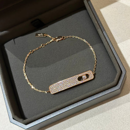 [Dawnora Jewelry]MOVE CLASSIQUE DIAMOND PAVED BRACELET(Adjustable)