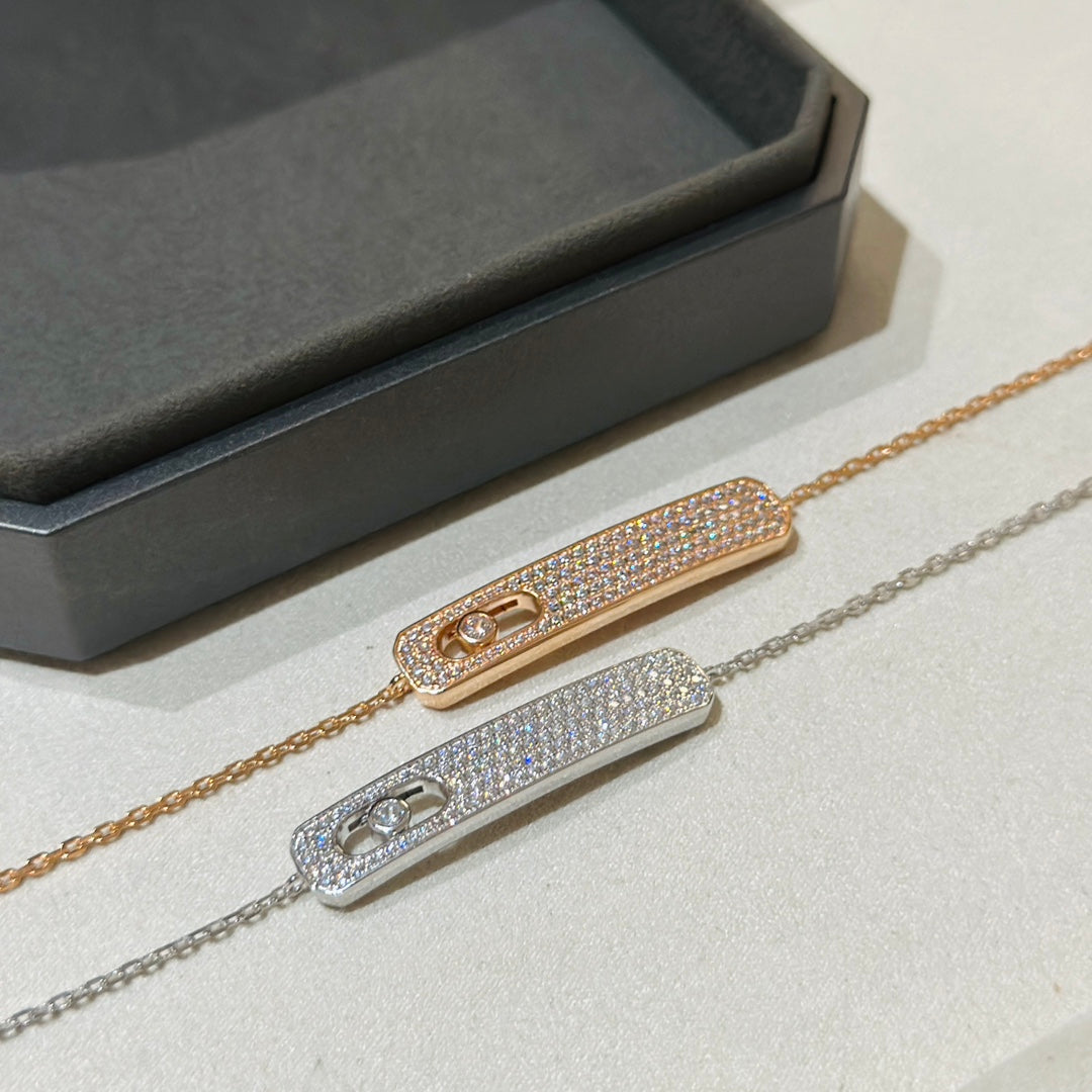 [Dawnora Jewelry]MOVE CLASSIQUE DIAMOND PAVED BRACELET(Adjustable)