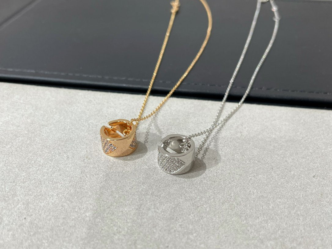 [Dawnora Jewelry]LIENS EVIDENCE DIAMOND PAVED NECKLACE