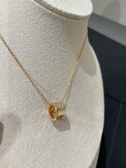 [Dawnora Jewelry]LIENS EVIDENCE DIAMOND PAVED NECKLACE