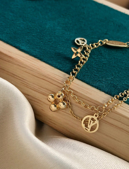 [Dawnora Jewelry]BLOOMING PINK GOLD MOP BRACELET