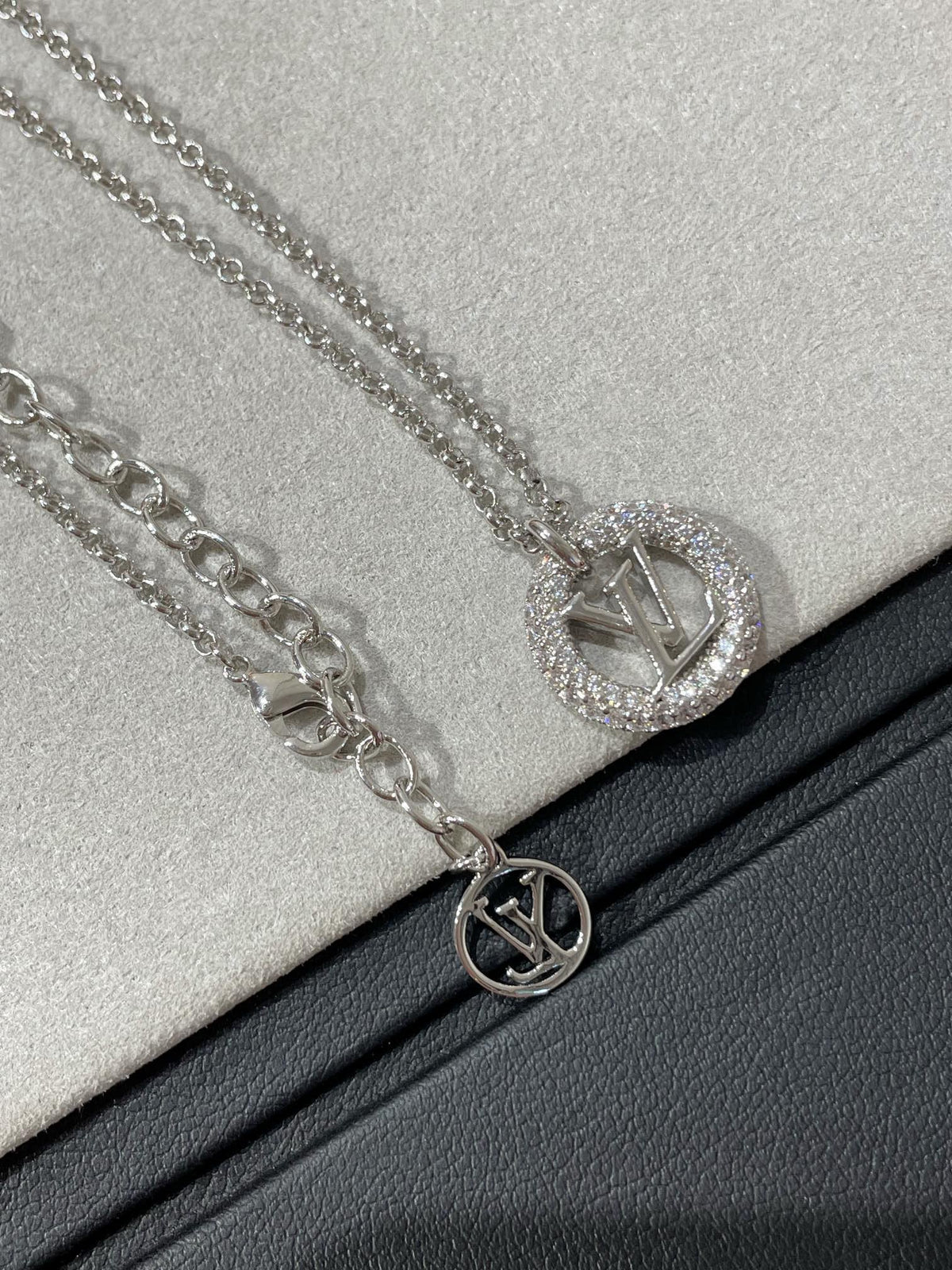 [Dawnora Jewelry]BY NIGHT DIAMOND PAVED NECKLACE