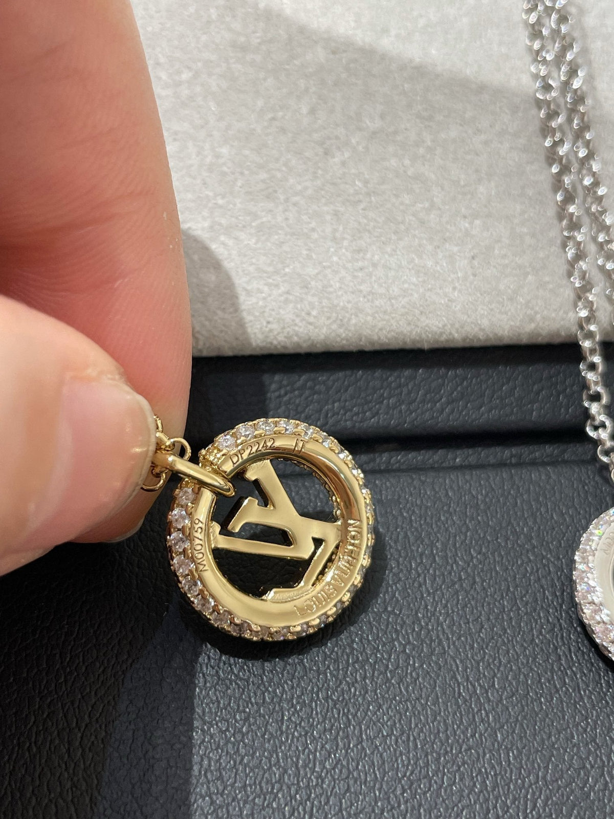 [Dawnora Jewelry]BY NIGHT DIAMOND PAVED NECKLACE