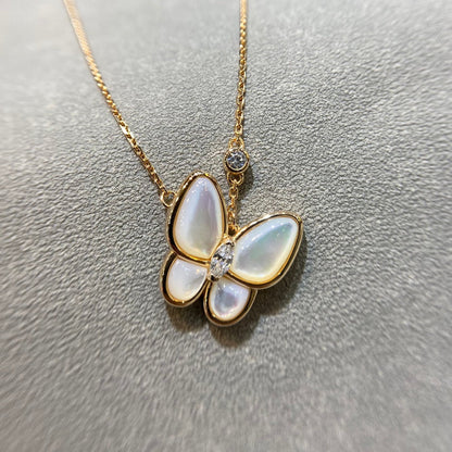 [Dawnora Jewelry]BUTTERFLY MOP DIAMOND NECKLACE