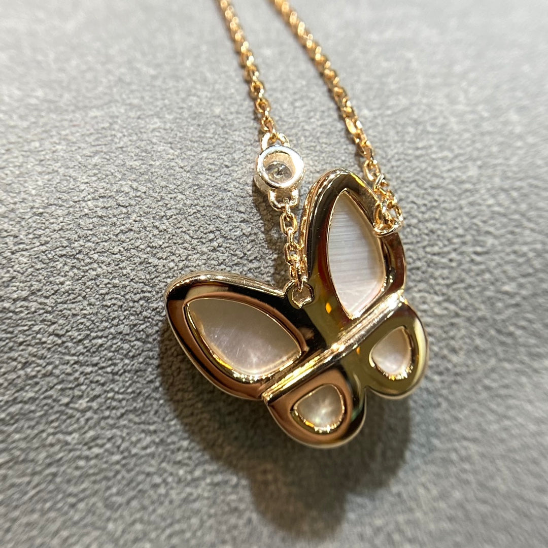 [Dawnora Jewelry]BUTTERFLY MOP DIAMOND NECKLACE