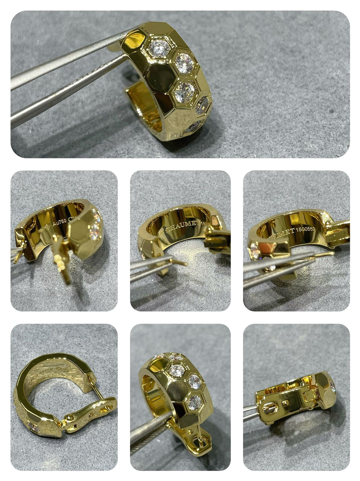 [Dawnora Jewelry]BEE LOVE DIAMOND HOOP EARRINGS