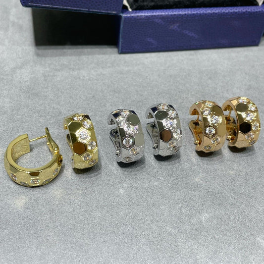 [Dawnora Jewelry]BEE LOVE DIAMOND HOOP EARRINGS