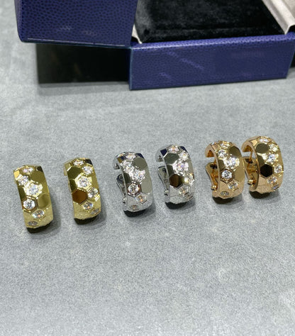 [Dawnora Jewelry]BEE LOVE DIAMOND HOOP EARRINGS