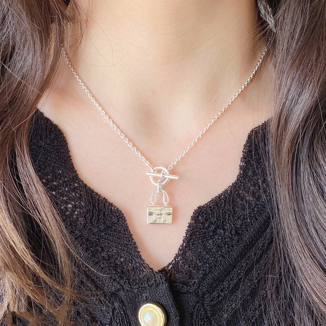 [Dawnora Jewelry]CONSTANCE PEDANT SILVER NECKLACE