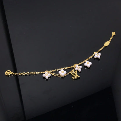 [Dawnora Jewelry]LOGO 6 MOTIF STAR AND SUN GOLD BRACELET