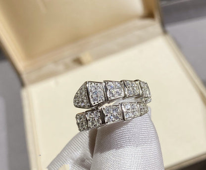 [Dawnora Jewelry]SERPENTI RING SILVER DIAMOND PAVED