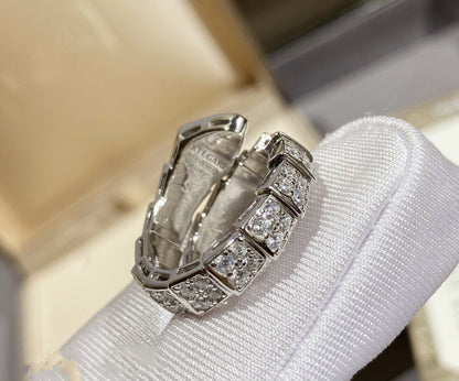 [Dawnora Jewelry]SERPENTI RING SILVER DIAMOND PAVED