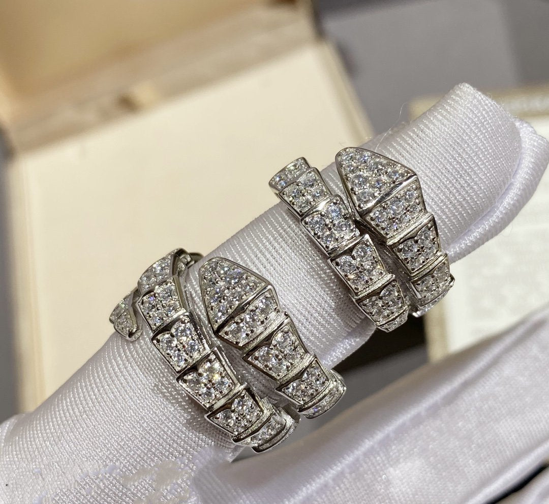 [Dawnora Jewelry]SERPENTI RING SILVER DIAMOND PAVED