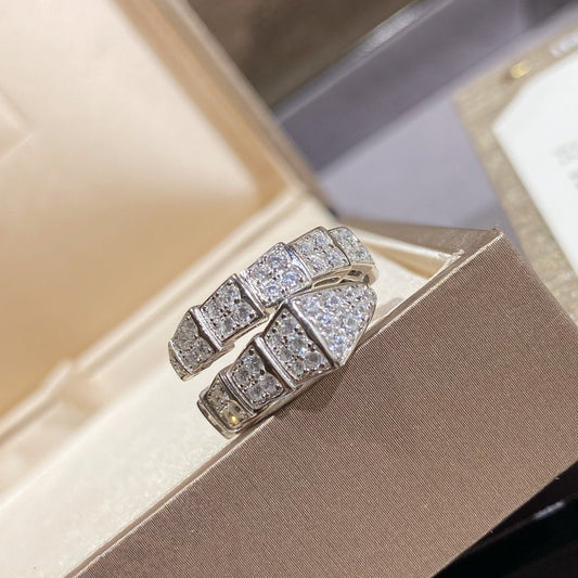 [Dawnora Jewelry]SERPENTI RING SILVER DIAMOND PAVED