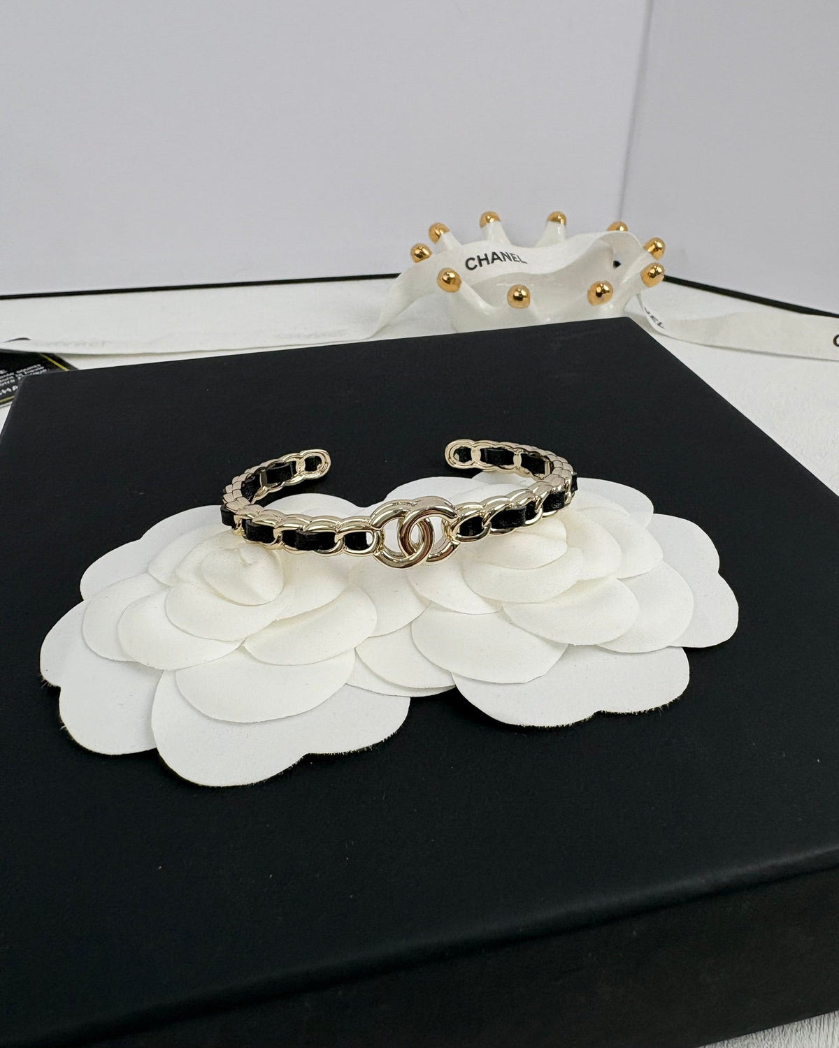 [Dawnora Jewelry]Double C Open Bangle